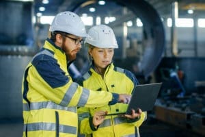 OSHA Logs - Construction Crew with Hard Hats